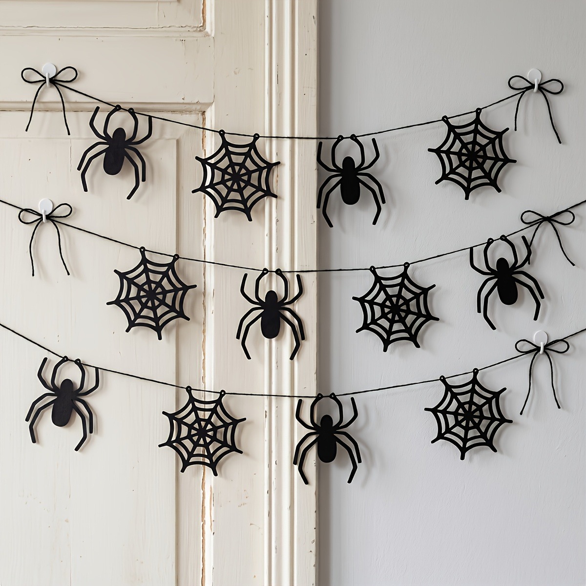 ハロウィンの蜘蛛の巣バナーガーランド2セット、ハロウィンパー - Spider Web Halloween Decoration のレビューと価格