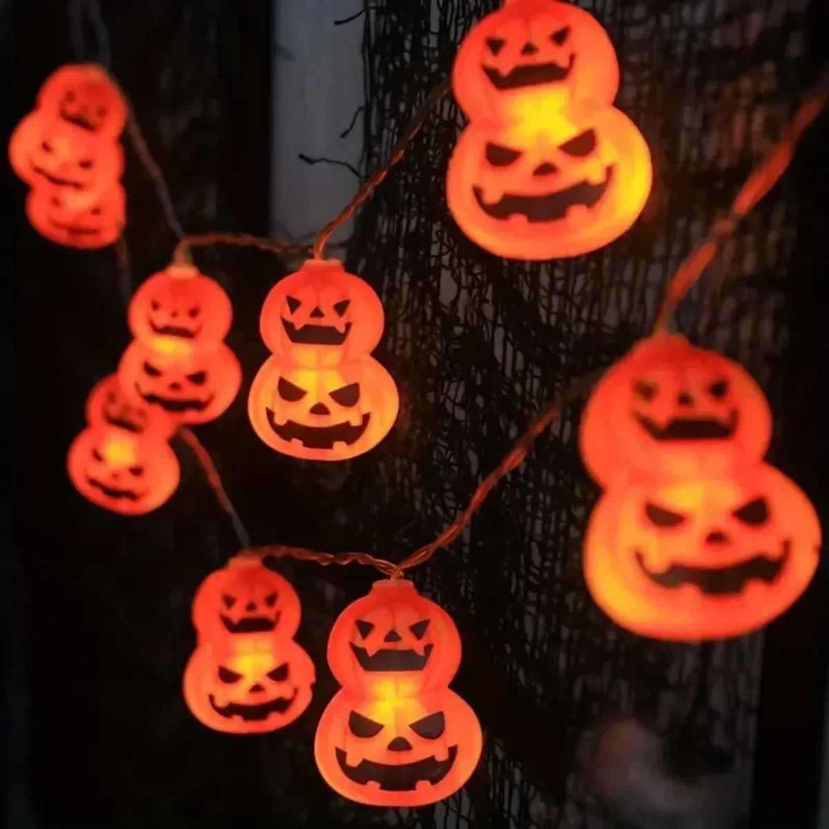 ハロウィーン用ストリングライト、電池式、暖色系のオレンジ色の - Halloween Led String Lights Orange のレビューと価格