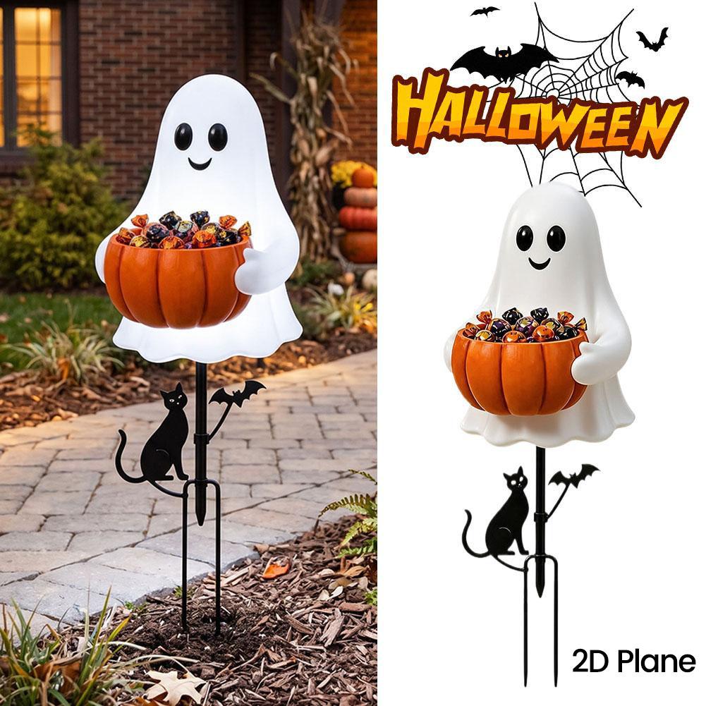 ハロウィンゴーストキャンディホルダー装飾ライト LED屋外ゴ - Halloween Pumpkin Decor Led のレビューと価格