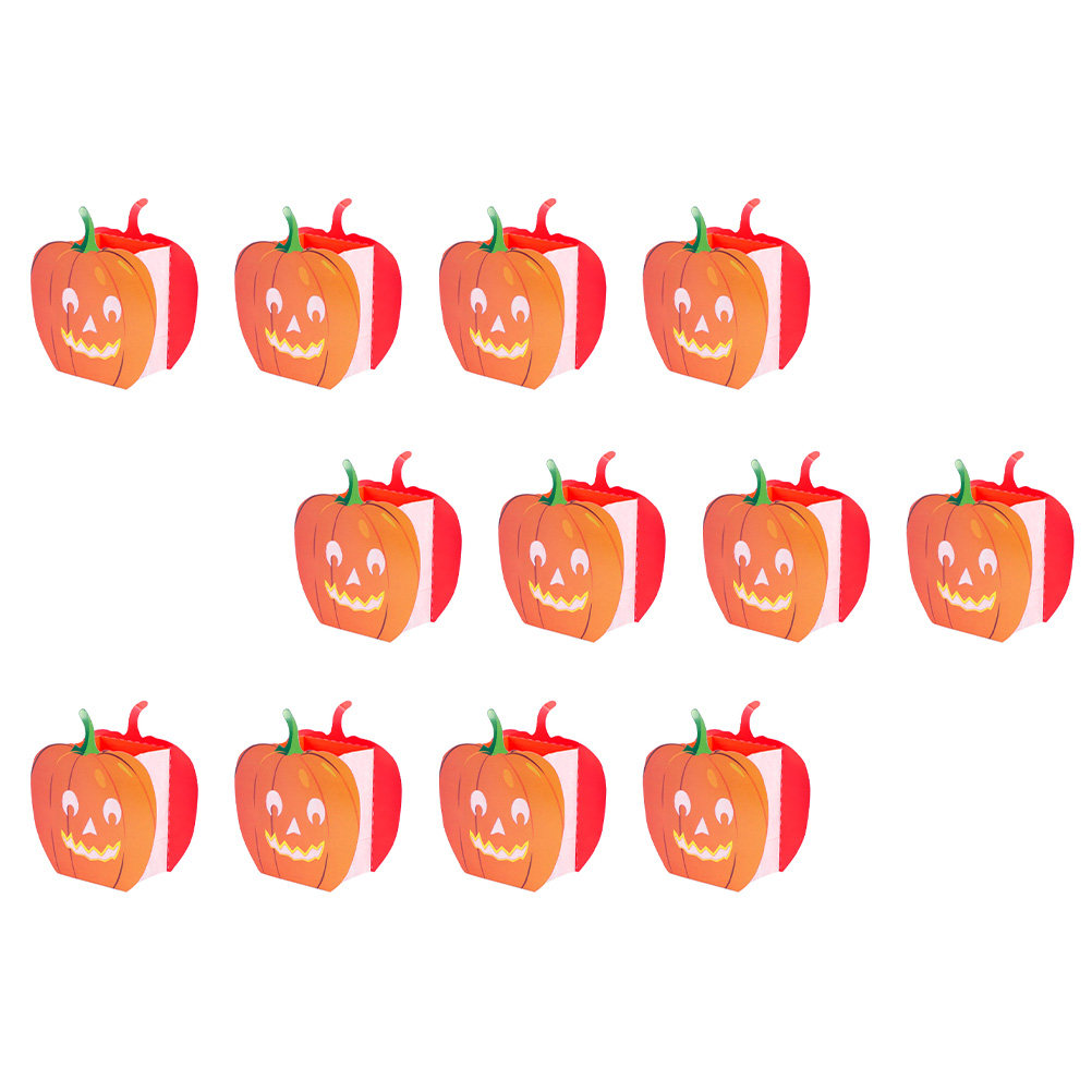ハロウィーンの祭典やランタンの装飾に使える、12個入りのくり - Pumpkin Lantern Halloween のレビューと価格
