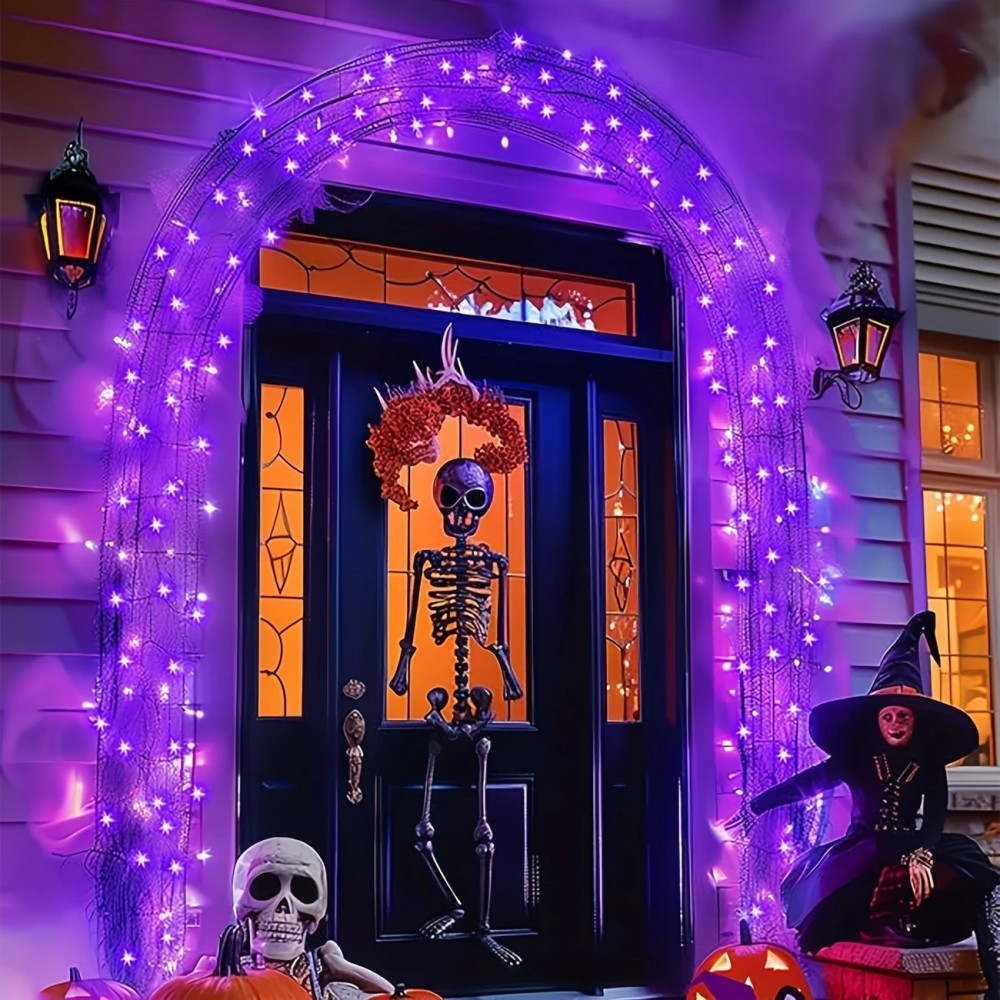 1/2PC12M100LED ハロウィン装飾用ソーラーLED - Halloween Led String Lights Orange のレビューと価格