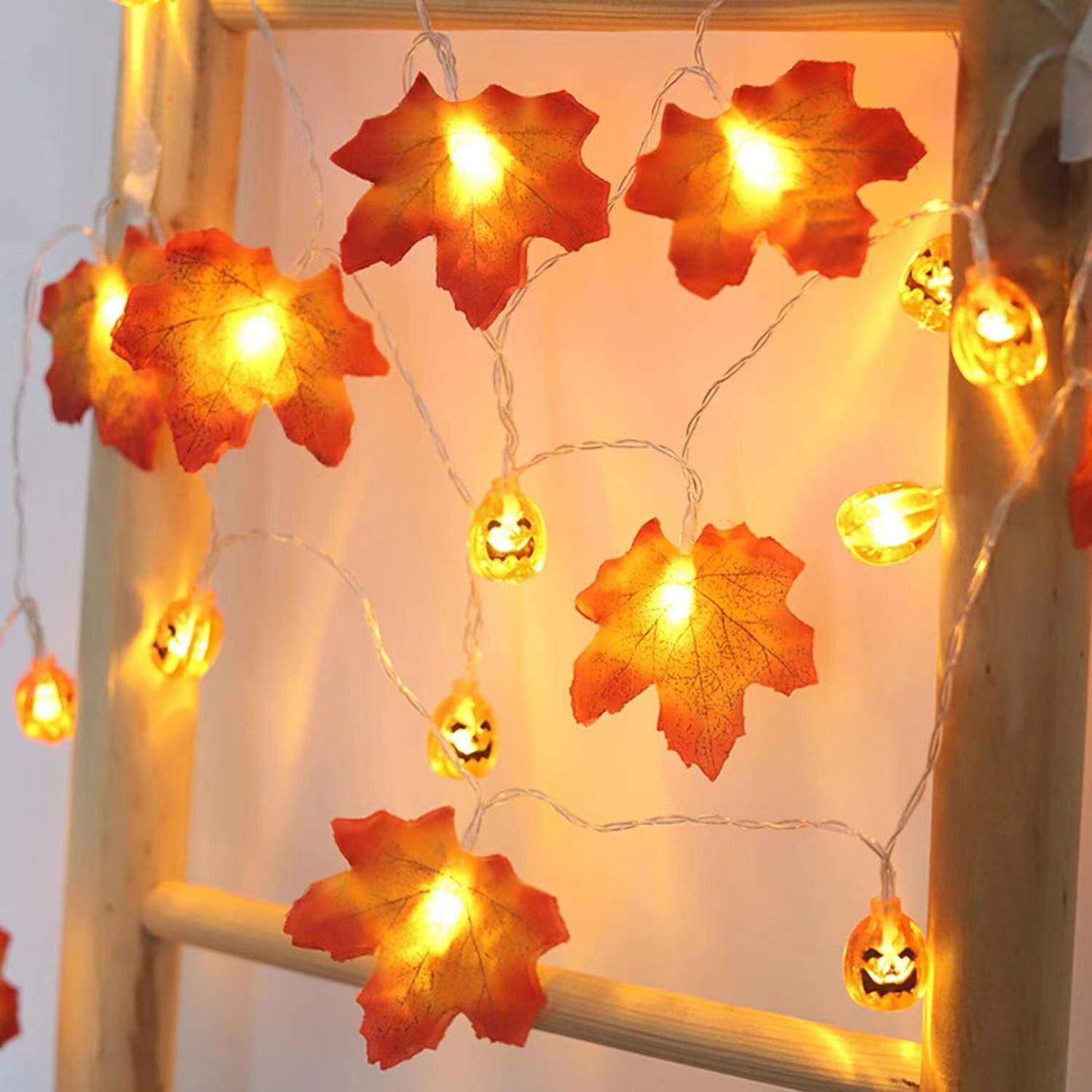 1PC 59インチ/118インチ ハロウィン LED ストリ - Halloween Led String Lights Orange のレビューと価格