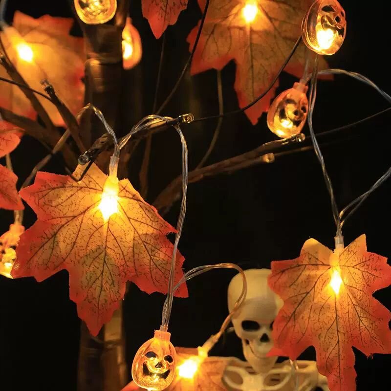 1PC 59インチ/118インチ ハロウィン LED ストリ - Halloween Led String Lights Orange のレビューと価格
