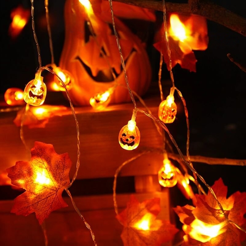 1PC 59インチ/118インチ ハロウィン LED ストリ - Halloween Led String Lights Orange のレビューと価格