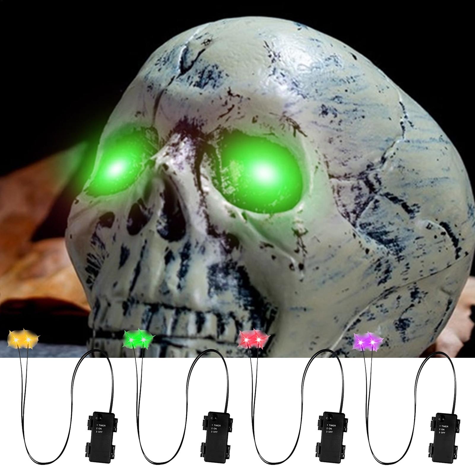 1個 光る目 ハロウィン ライトアップアイ スカル用 タイマ - Halloween Pumpkin Decor Led のレビューと価格