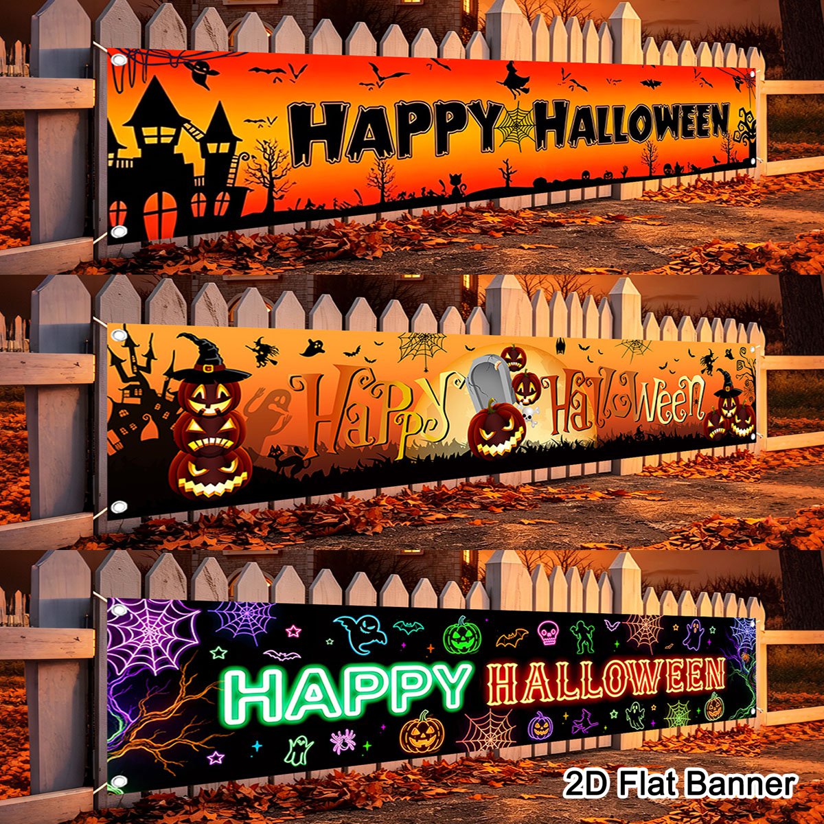1個入りハッピーハロウィンバナー ジャック・オ・ランタン パ - Pumpkin Lantern Halloween のレビューと価格
