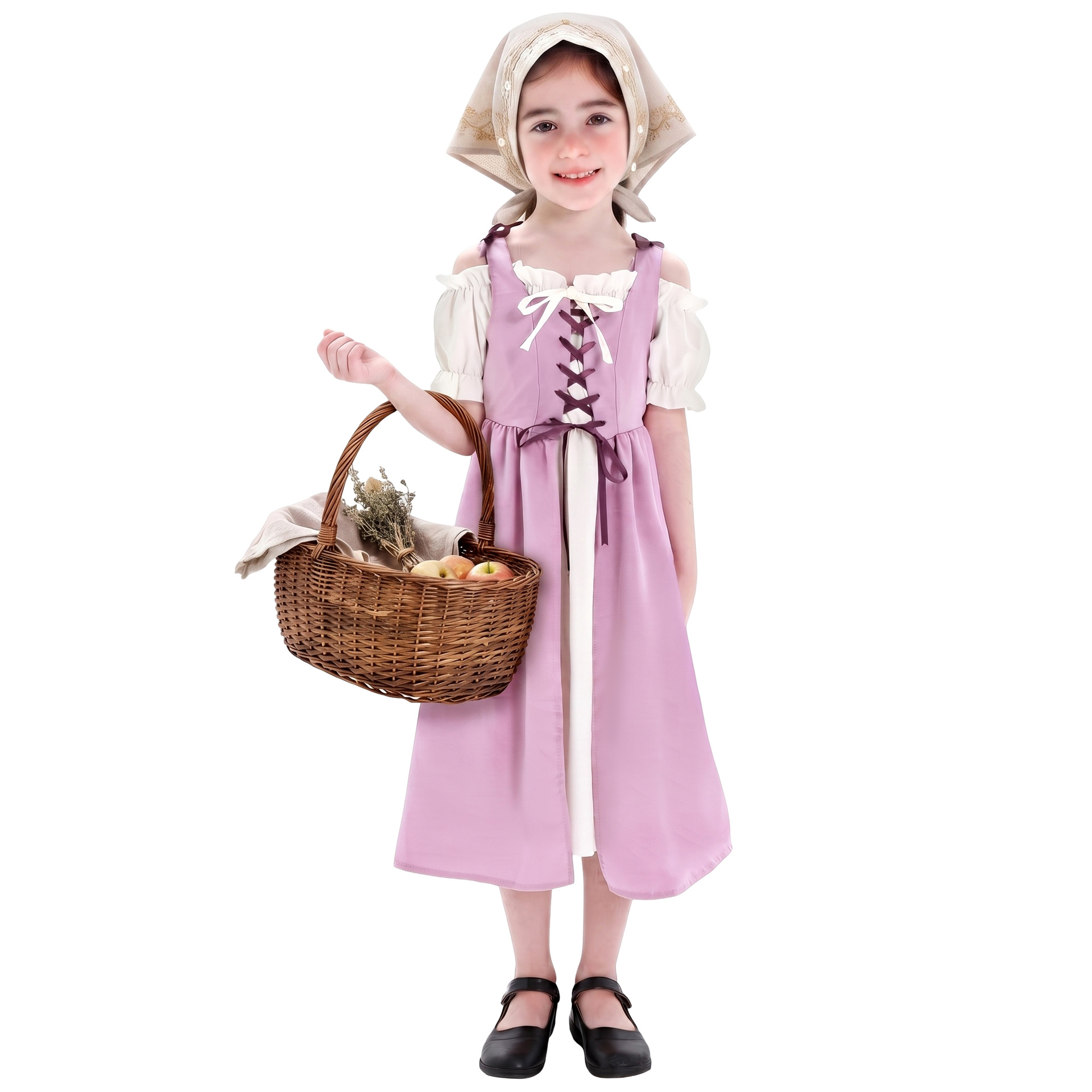 子供用 中世風コスチューム 女の子向け ヴィンテージ風牧歌的 - Halloween Costume Kids のレビューと価格