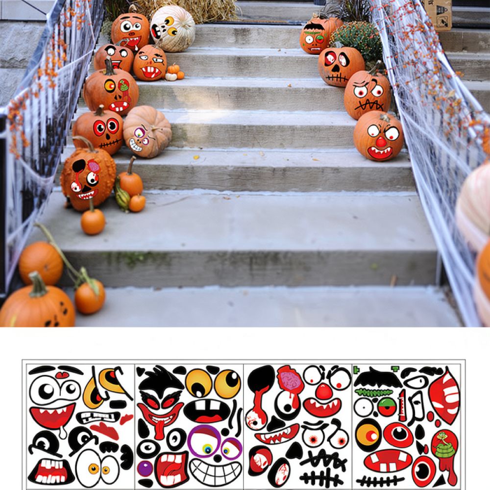 ハロウィーンのウォールステッカー、静電気で貼り付けられるPV - Halloween Skeleton Decoration のレビューと価格
