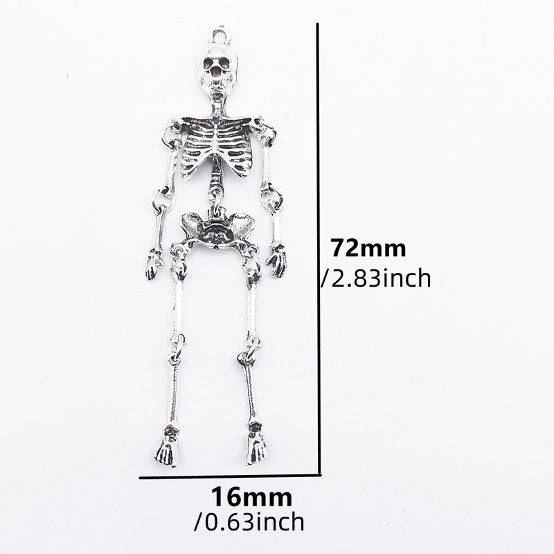 2/5/10 個レトロスカルスケルトンペンダント DIY 合 - Halloween Skeleton Decoration のレビューと価格