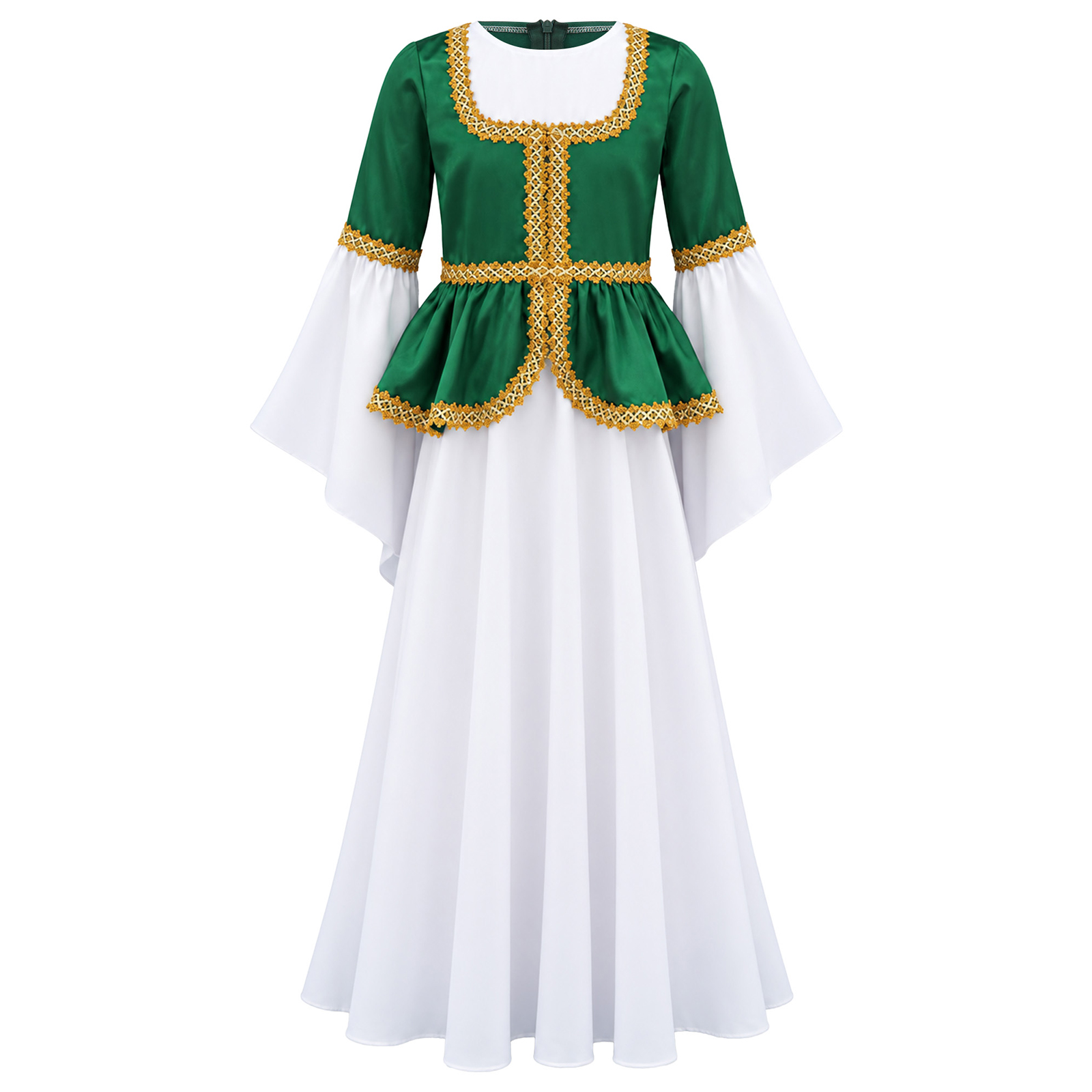 子供用、女の子向け、ルネサンス風コスプレ衣装、フレア袖、ゴー - Halloween Costume Kids のレビューと価格
