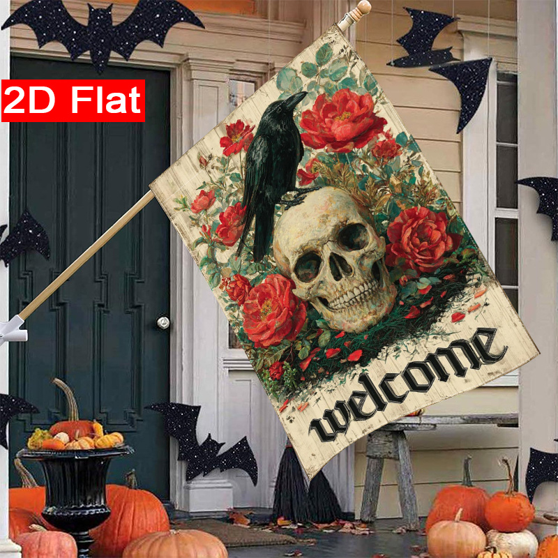 2Dフラットデザイン - 2Dフラットハロウィーン、スケルト - Halloween Skeleton Decoration のレビューと価格