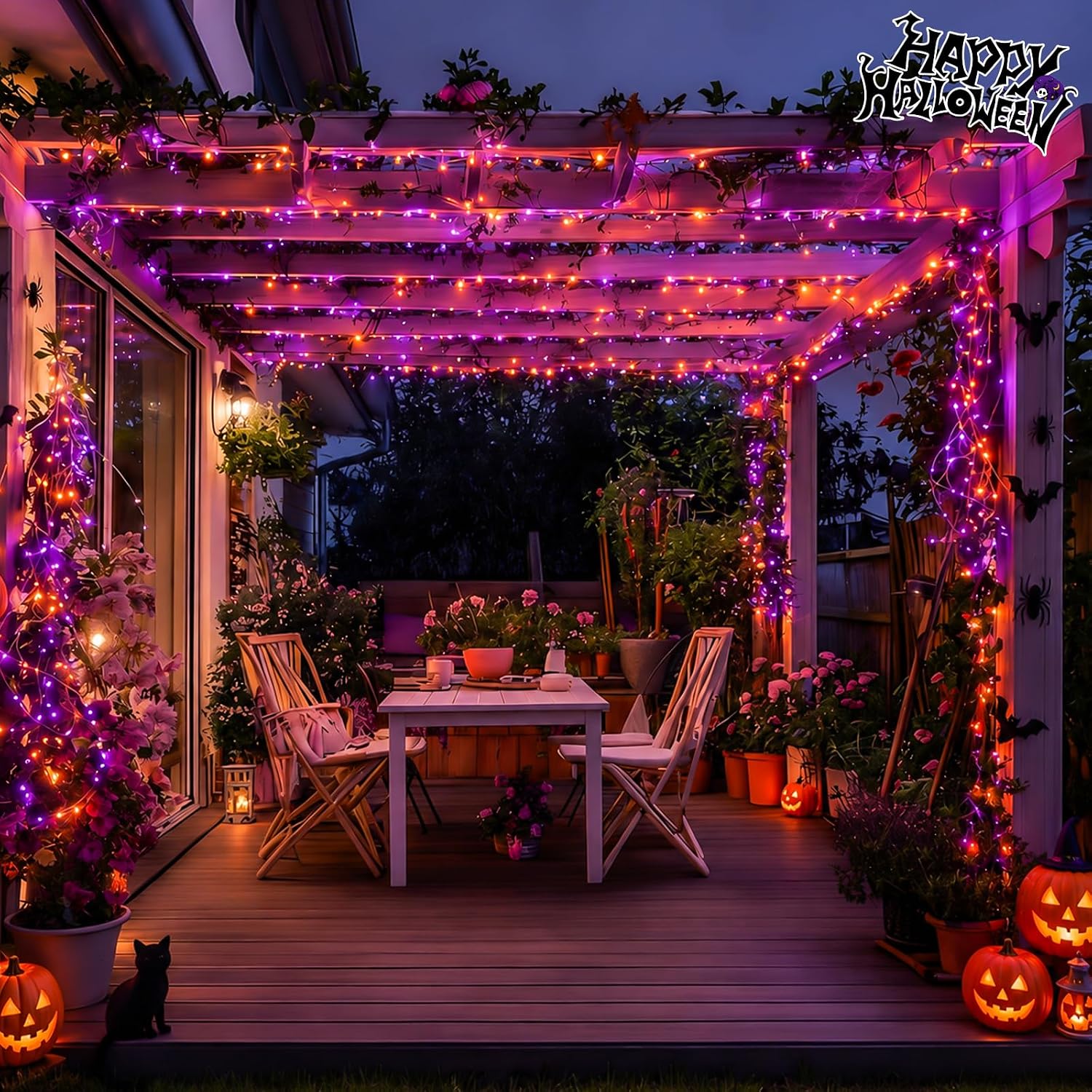 ハロウィンソーラー銅線ストリングライト屋外防水オレンジパープ - Halloween Led String Lights Orange のレビューと価格