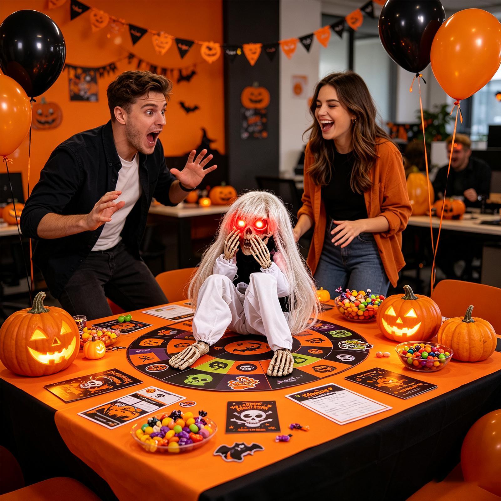 ハロウィン スケルトン ハロウィン ロングヘア 光る目で泣く - Halloween Skeleton Decoration のレビューと価格
