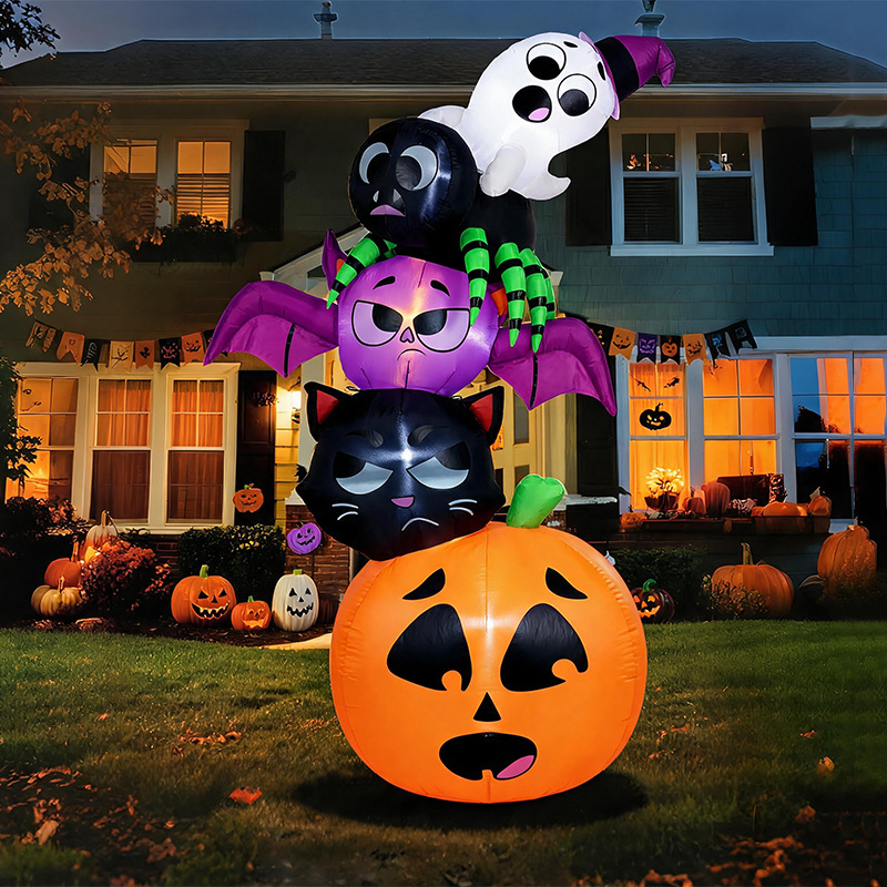18mのハロウィーン用インフレータブル装飾品。重ねて飾れるカ - Halloween Pumpkin Decor Led のレビューと価格