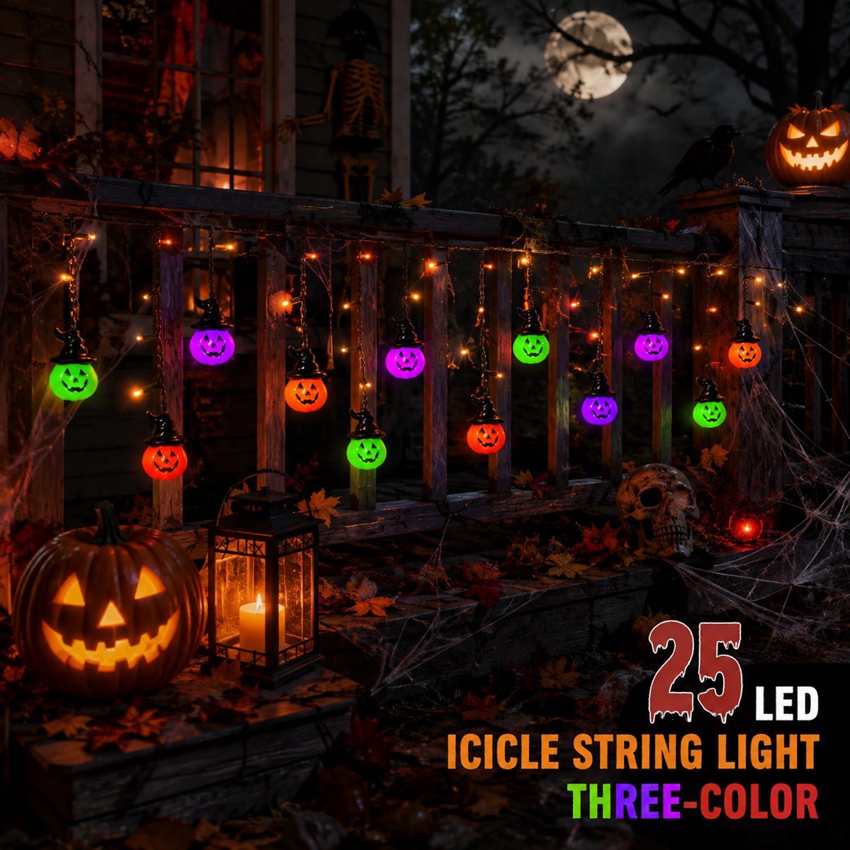 ハロウィン用ホラーフィギュア10個（魔女の帽子、カボチャのラ - Halloween Led String Lights Orange のレビューと価格