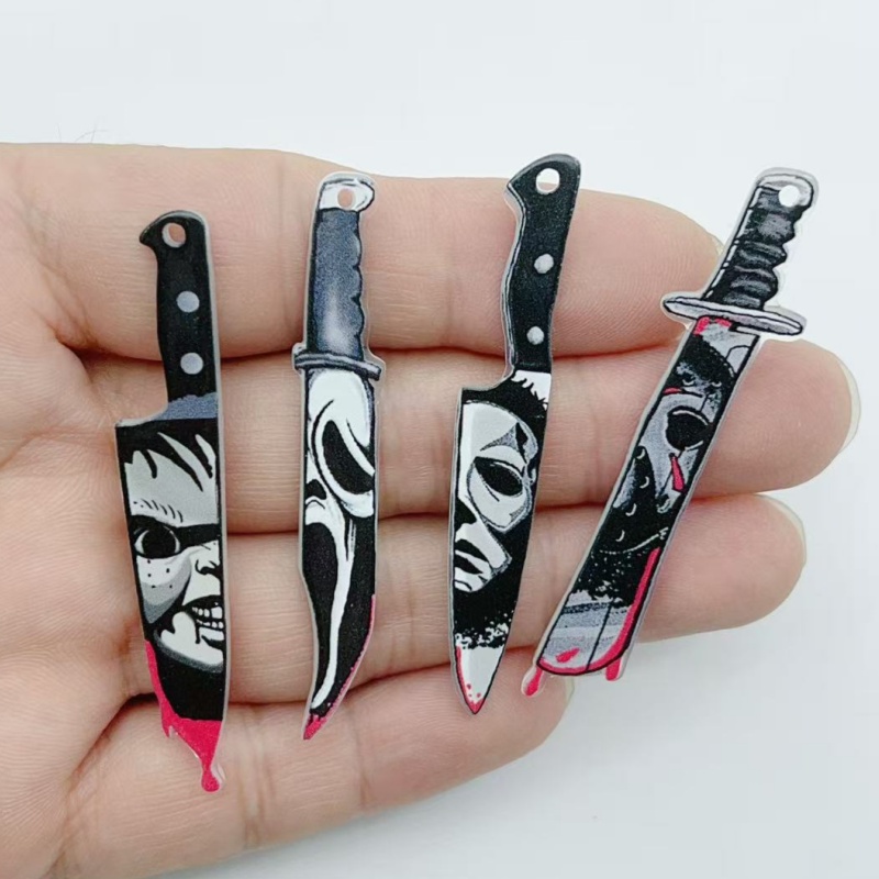 アクリル製ジュエリー10個 ハロウィンペンダント DIYイヤ - Halloween Party Supplies のレビューと価格