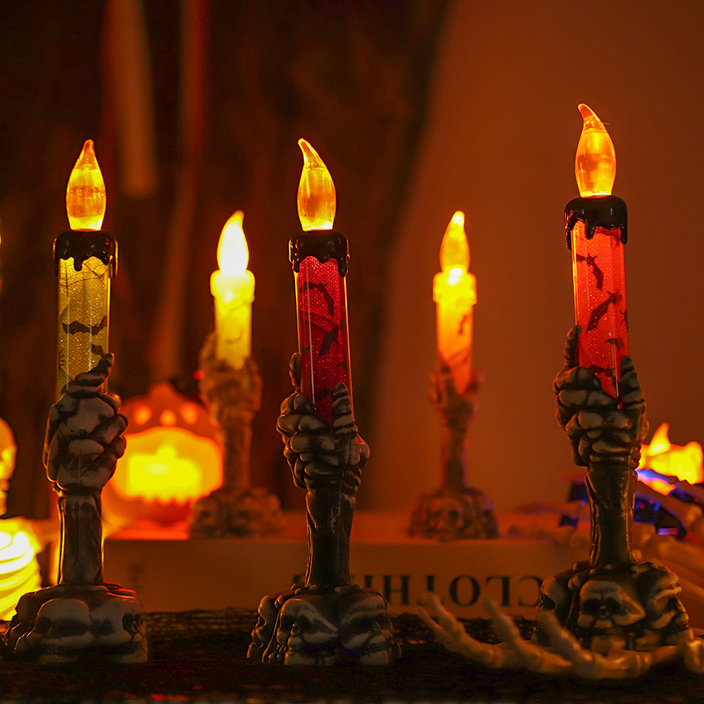 ハロウィーンの骸骨の手の形をしたキャンドルライト、LEDラン - Halloween Pumpkin Decor Led のレビューと価格