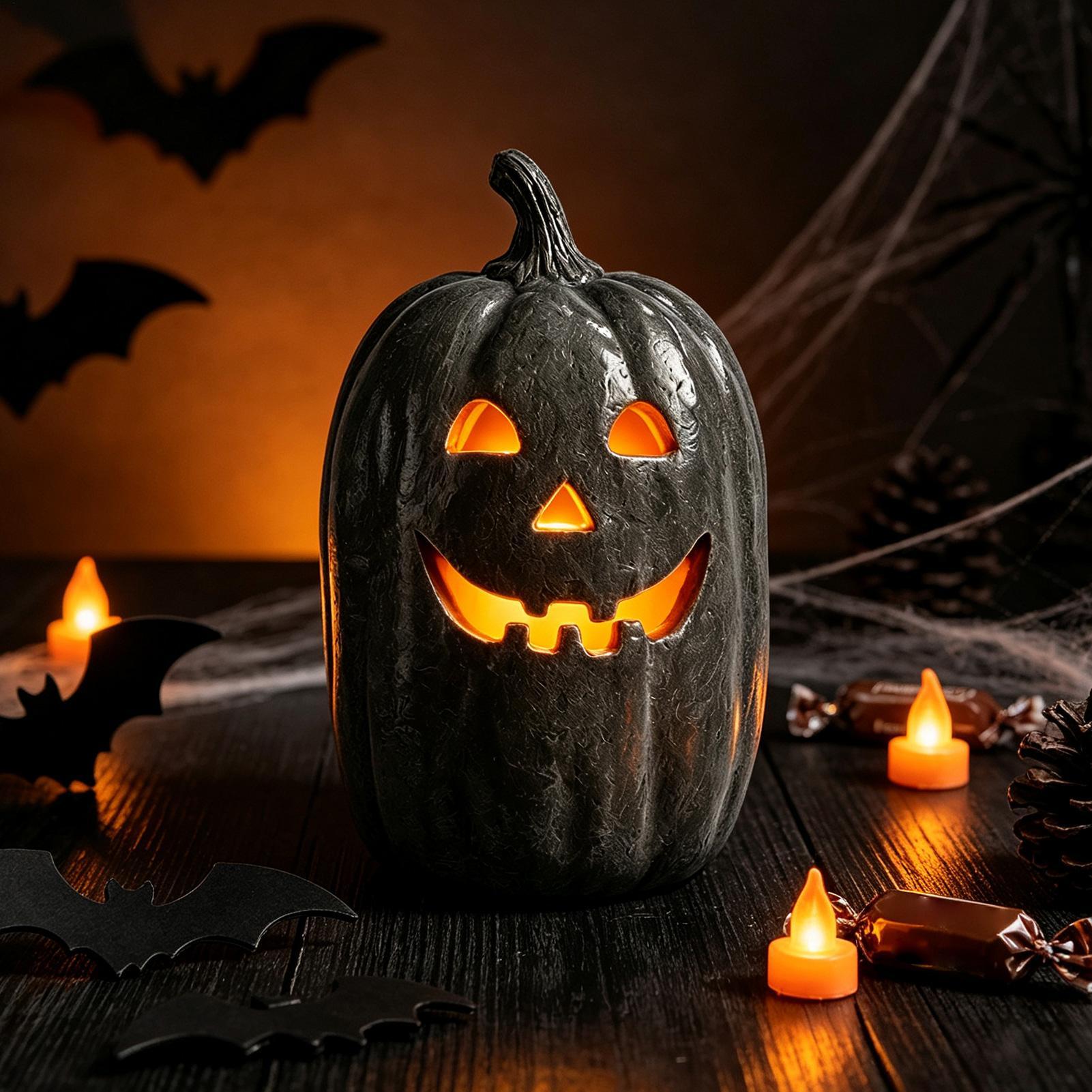 ハロウィン パンプキンデコレーション 樹脂製パンプキン 手作 - Pumpkin Lantern Halloween のレビューと価格